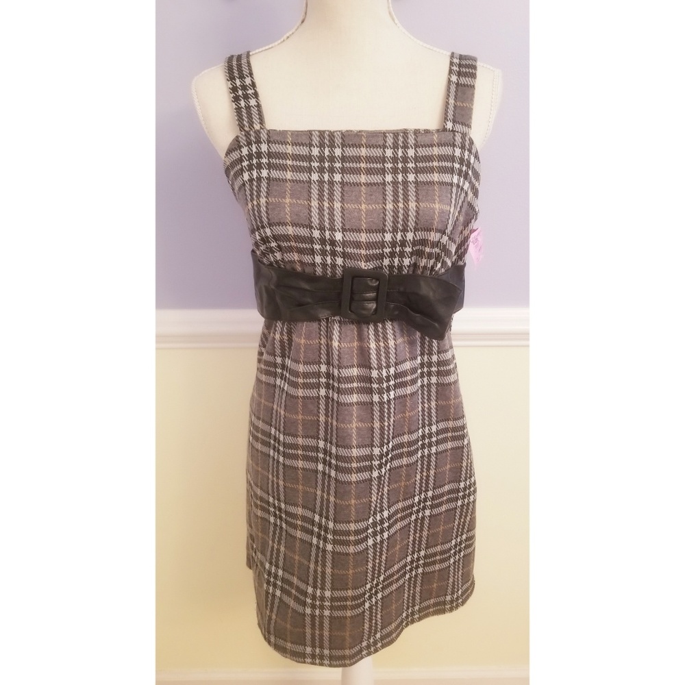 Printed Dress with attached belt